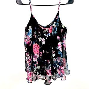 Express double layered floral tank top. Small
